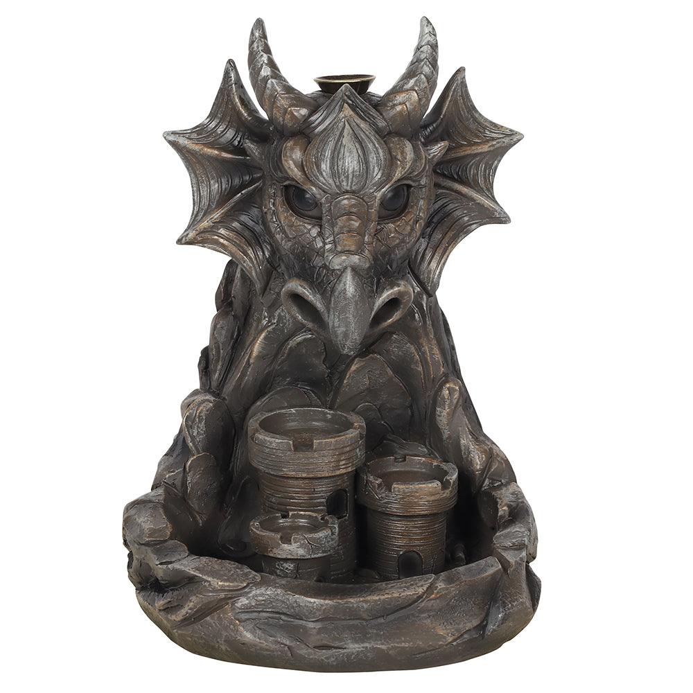 Grey Dragon Backflow Incense Burner-Incense Holders