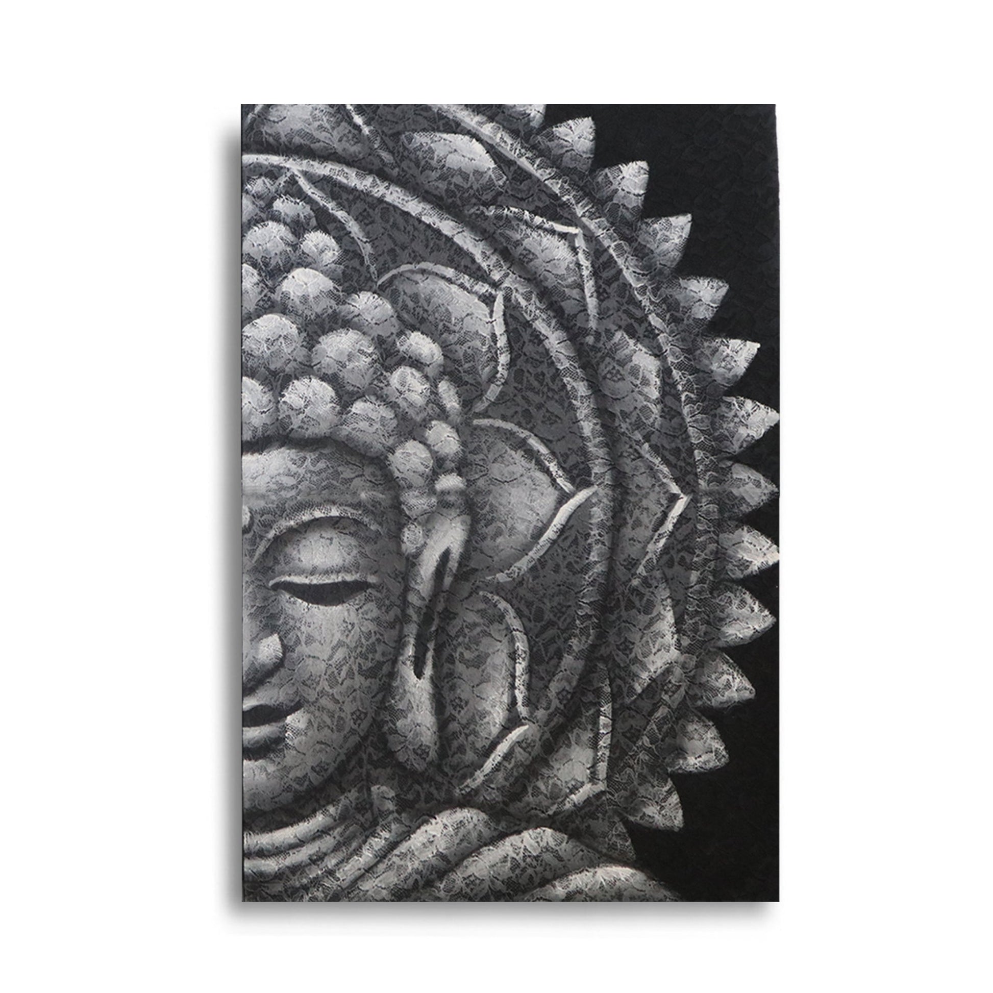 Grey Half Buddha Mandala 60x80cm - £45.0 - 