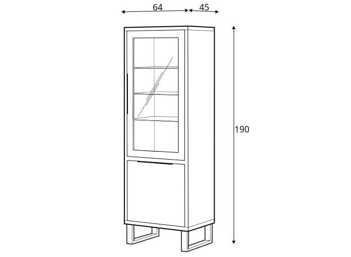 Halle 05 Tall Display Cabinet-Living Room Display Cabinet