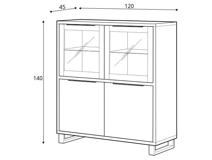 Halle 42 Display Cabinet-Living Room Display Cabinet