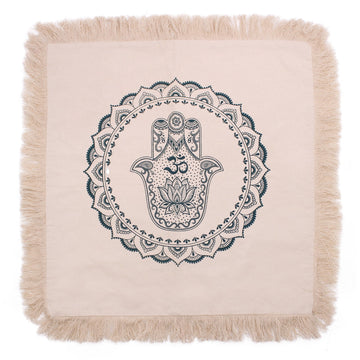 Hamsa Mandala Cushion - 60x60cm - green - £37.0 - 