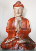 Hand Carved Buddha Statue - 30cm Welcome-