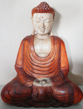 Hand Carved Buddha Statue - 40cm Hand Down-