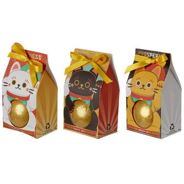 Handmade Bath Bomb in Gift Box - Lucky Cat Maneki Neko - £8.99 - 