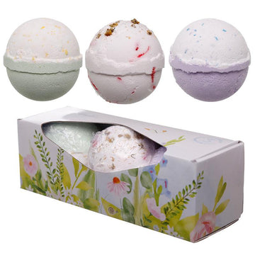 Handmade Bath Bomb Set of 3 - Botanical Fragrances in Gift Box - £9.99 - 