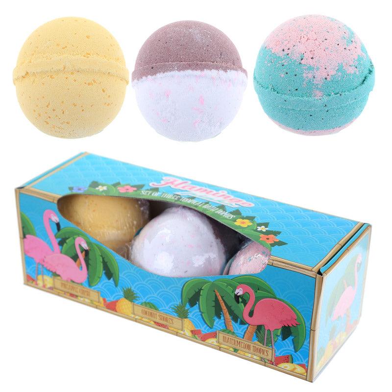 Handmade Bath Bomb Set of 3 - Tropical Fragrances in Gift Box - £9.99 - 