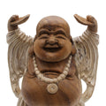 Happy Buddha Hands Up - Whitewash 40cm-