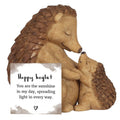 Happy Hoglet Mother and Baby Hedgehog Ornament-Ornaments