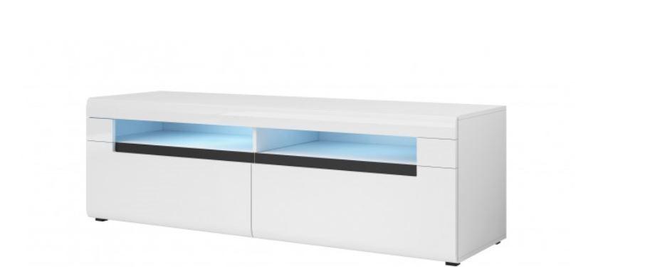 Hektor 39 TV Cabinet 160cm White Gloss Living Room TV Cabinet 