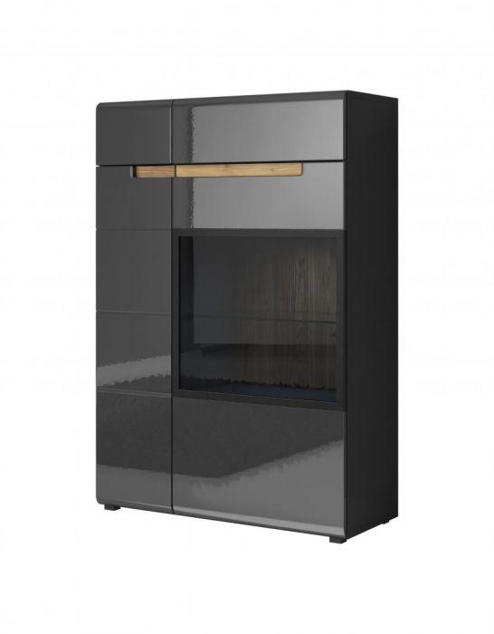 Hektor 44 Sideboard Cabinet Grey Gloss Living Sideboard Cabinet 