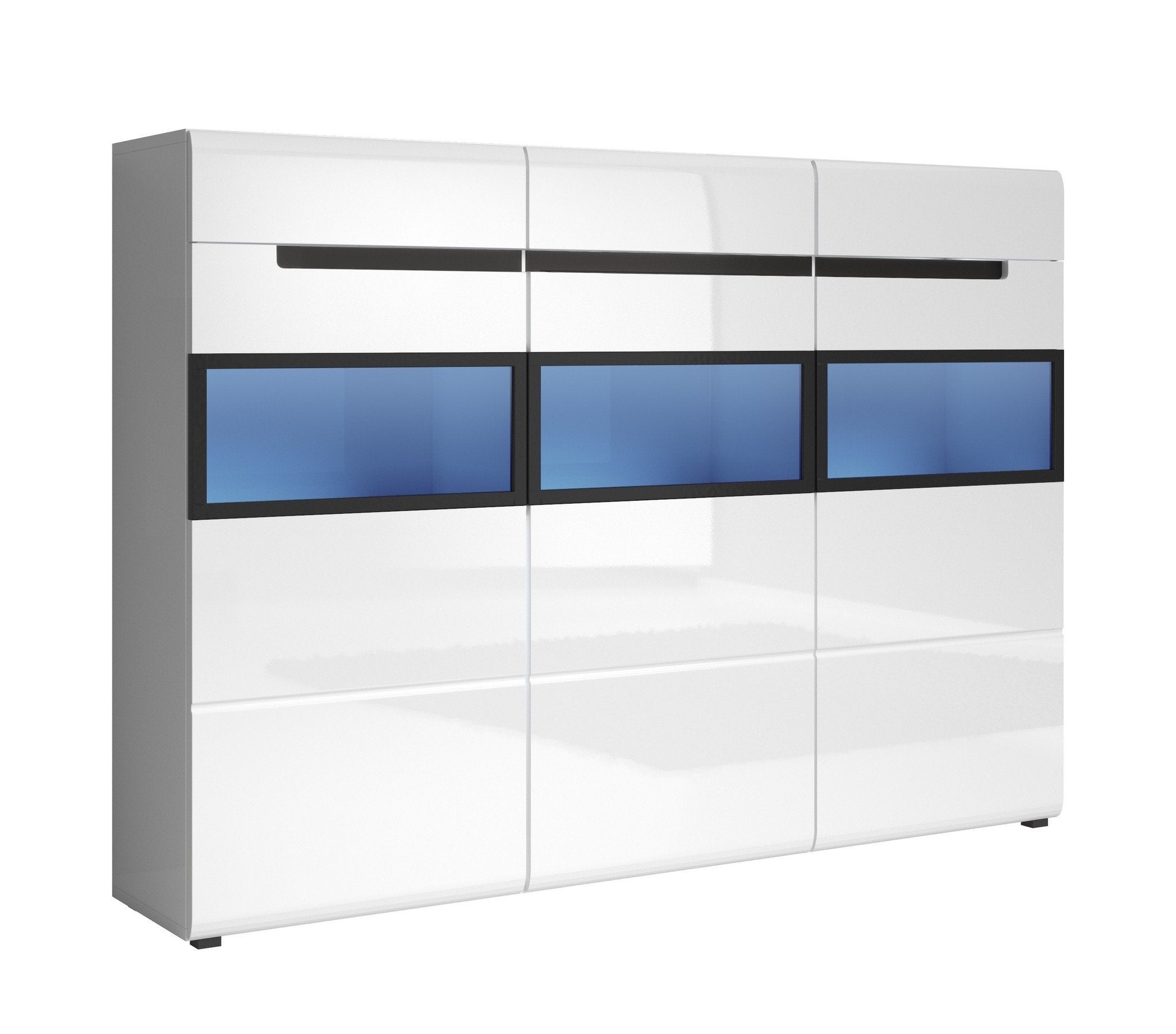 Hektor 48 Sideboard Cabinet White Gloss Living Sideboard Cabinet 