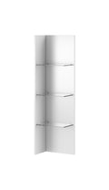 Helio 03 Hanging Panel with Glass Shelves White Wall Panel 