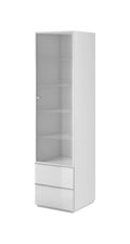 Helio 05 Tall Display Cabinet White Glass Tall Display Cabinet 