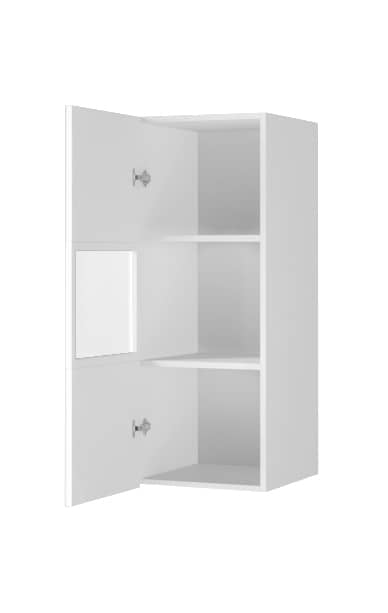 Helio 07 Wall Display Cabinet White Glass Wall Hung Cabinet 