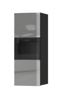 Helio 07 Wall Display Cabinet Grey Glass Wall Hung Cabinet 