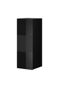 Helio 07 Wall Display Cabinet Black Glass Wall Hung Cabinet 