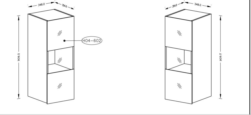 Helio 07 Wall Display Cabinet-Wall Hung Cabinet