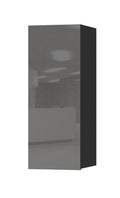 Helio 08 Wall Cabinet Grey Glass Wall Hung Cabinet 