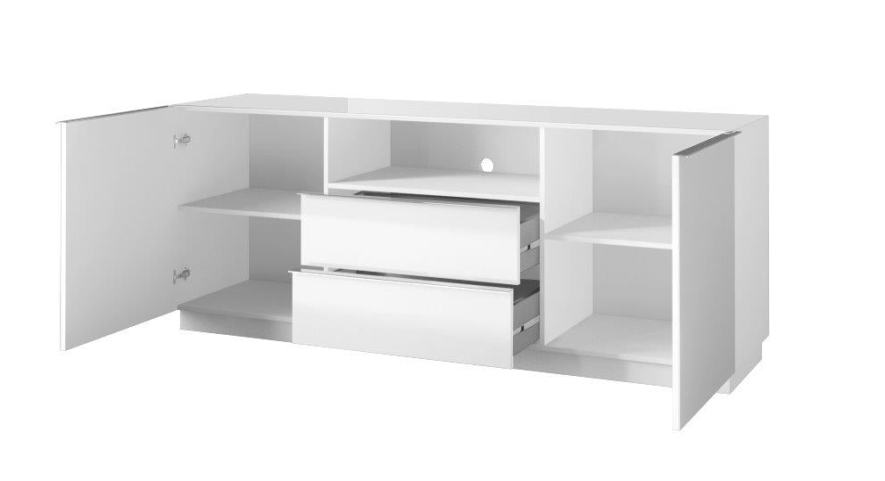 Helio 25 Sideboard Cabinet White Glass Living Sideboard Cabinet 