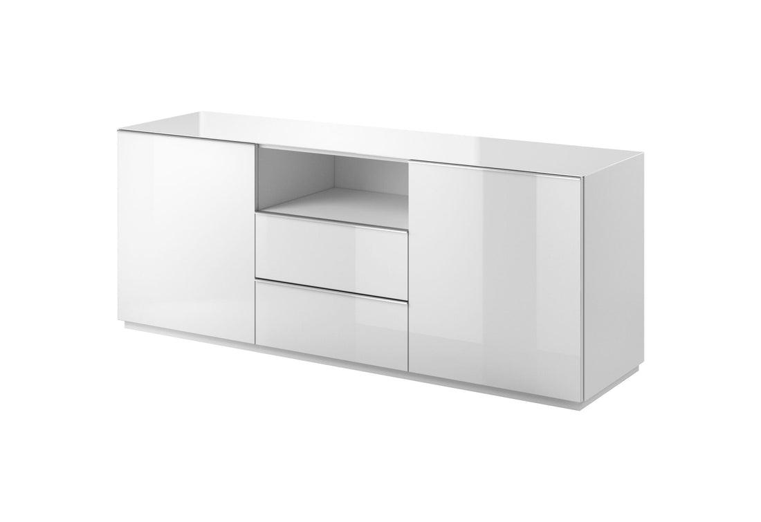 Helio 25 Sideboard Cabinet White Glass Living Sideboard Cabinet 