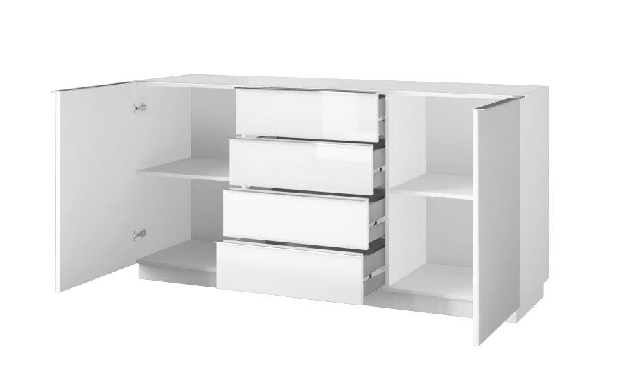Helio 26 Sideboard Cabinet White Glass Living Sideboard Cabinet 