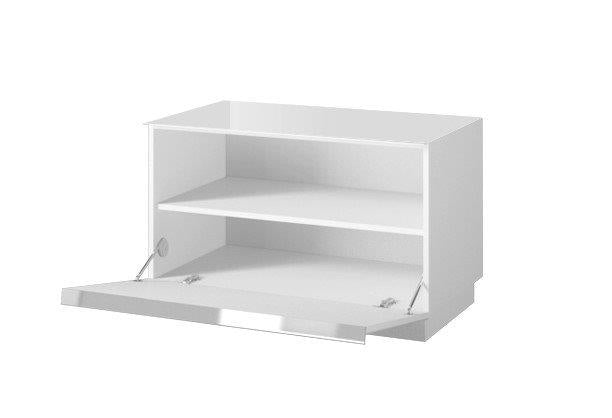 Helio 39 TV Cabinet 80cm White Glass Living Room TV Cabinet 