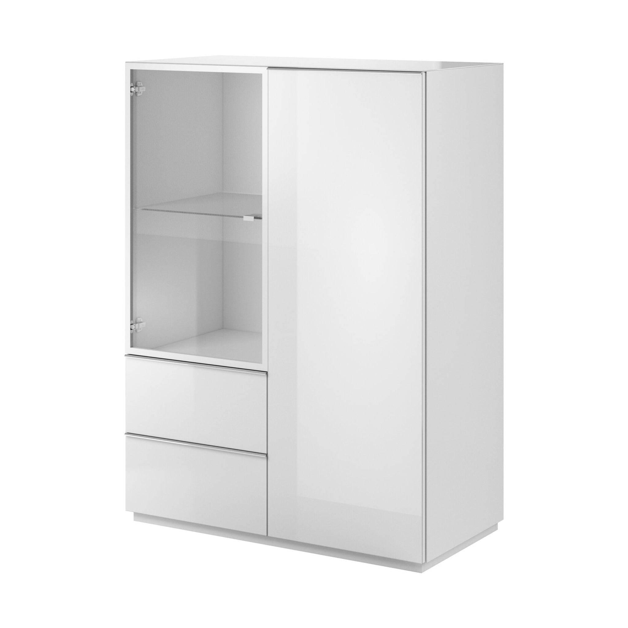 Helio 44 Display Cabinet White Glass Living Room Display Cabinet 