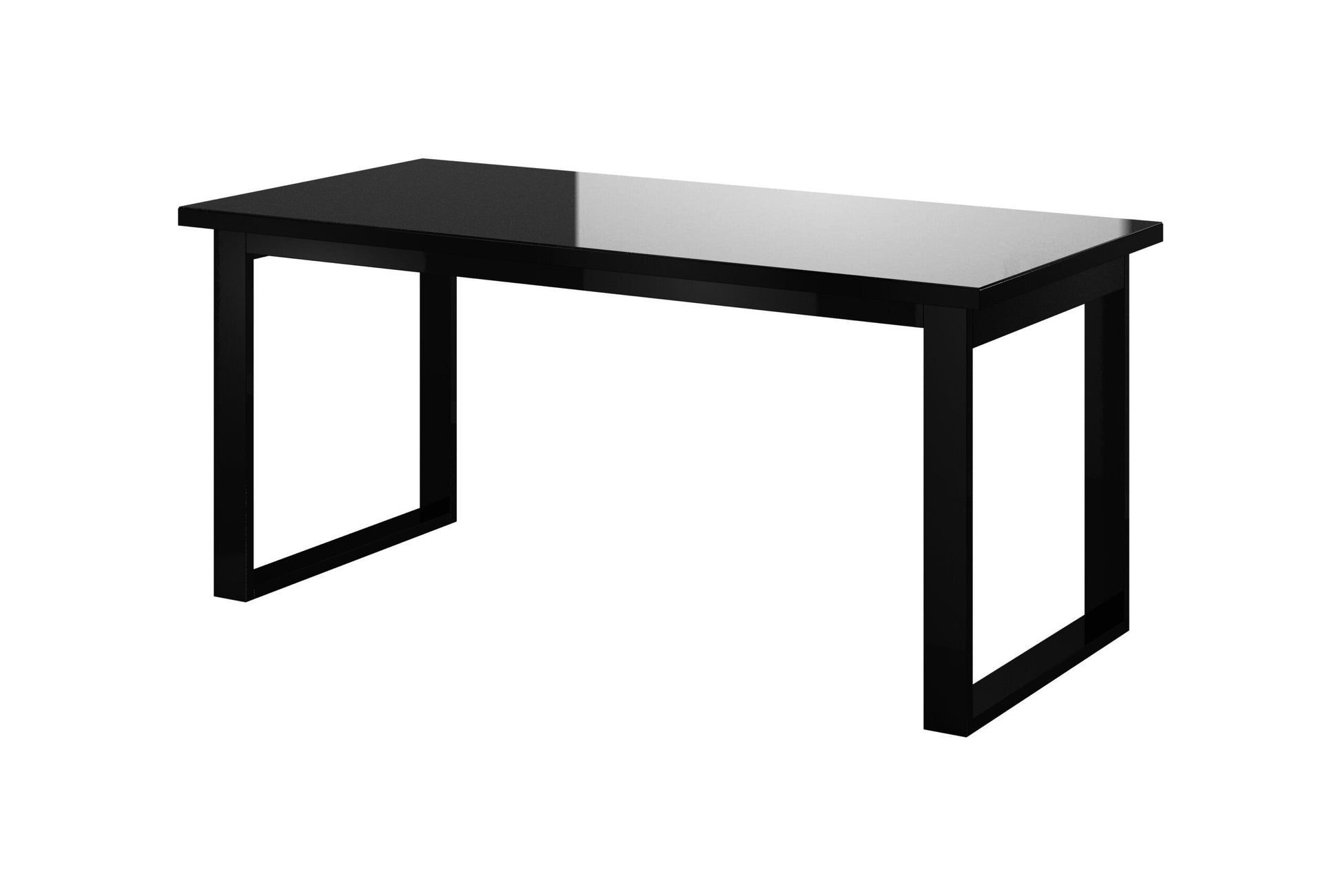 Helio 92 Extending Table Black Glass Dining Table 