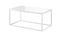 Helio 99 Coffee Table White Glass Living Coffee Table 