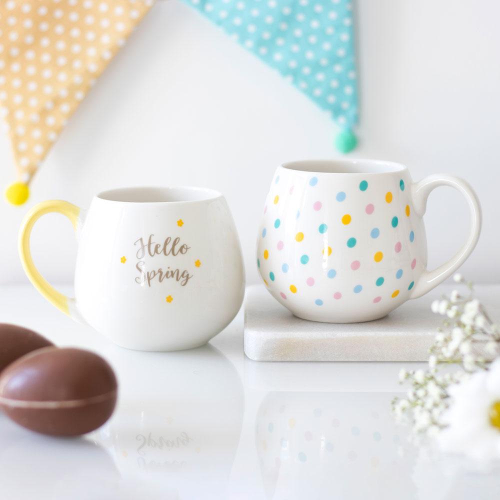 Hello Spring Rounded Mug-Mugs Cups