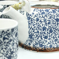 Herbal Teapot Set - Blue Pattern-