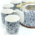 Herbal Teapot Set - Blue Pattern-