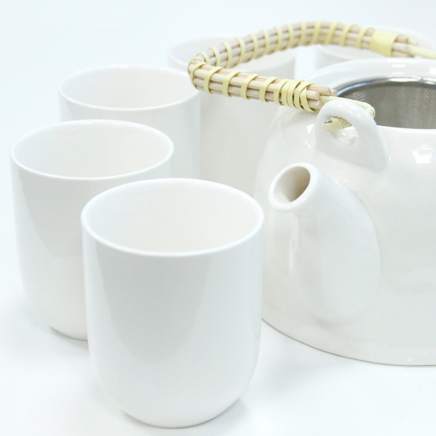 Herbal Teapot Set - Classic White-