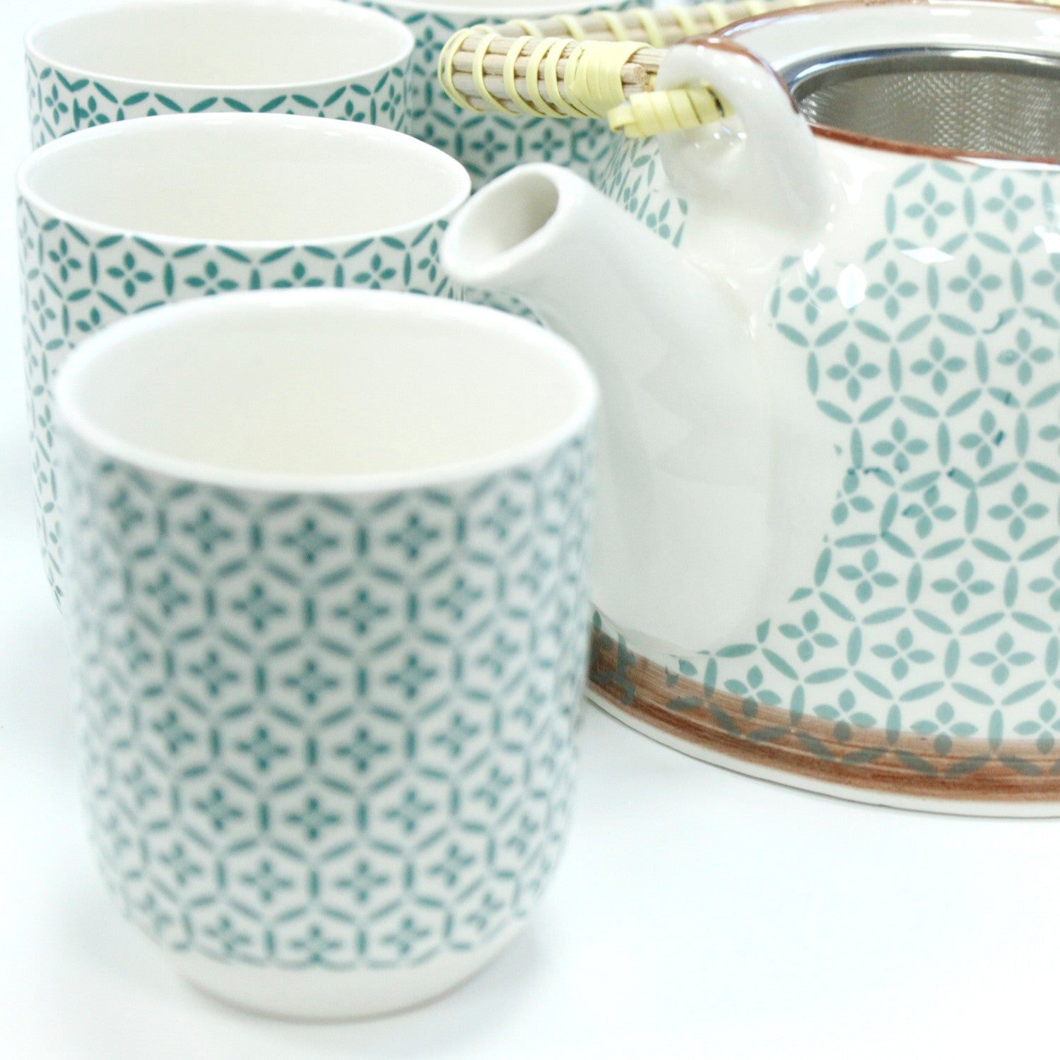 Herbal Teapot Set - Green Mosaic-