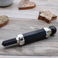 Hexagonal Crystal Healing Wand - 12cm - Black Agate-