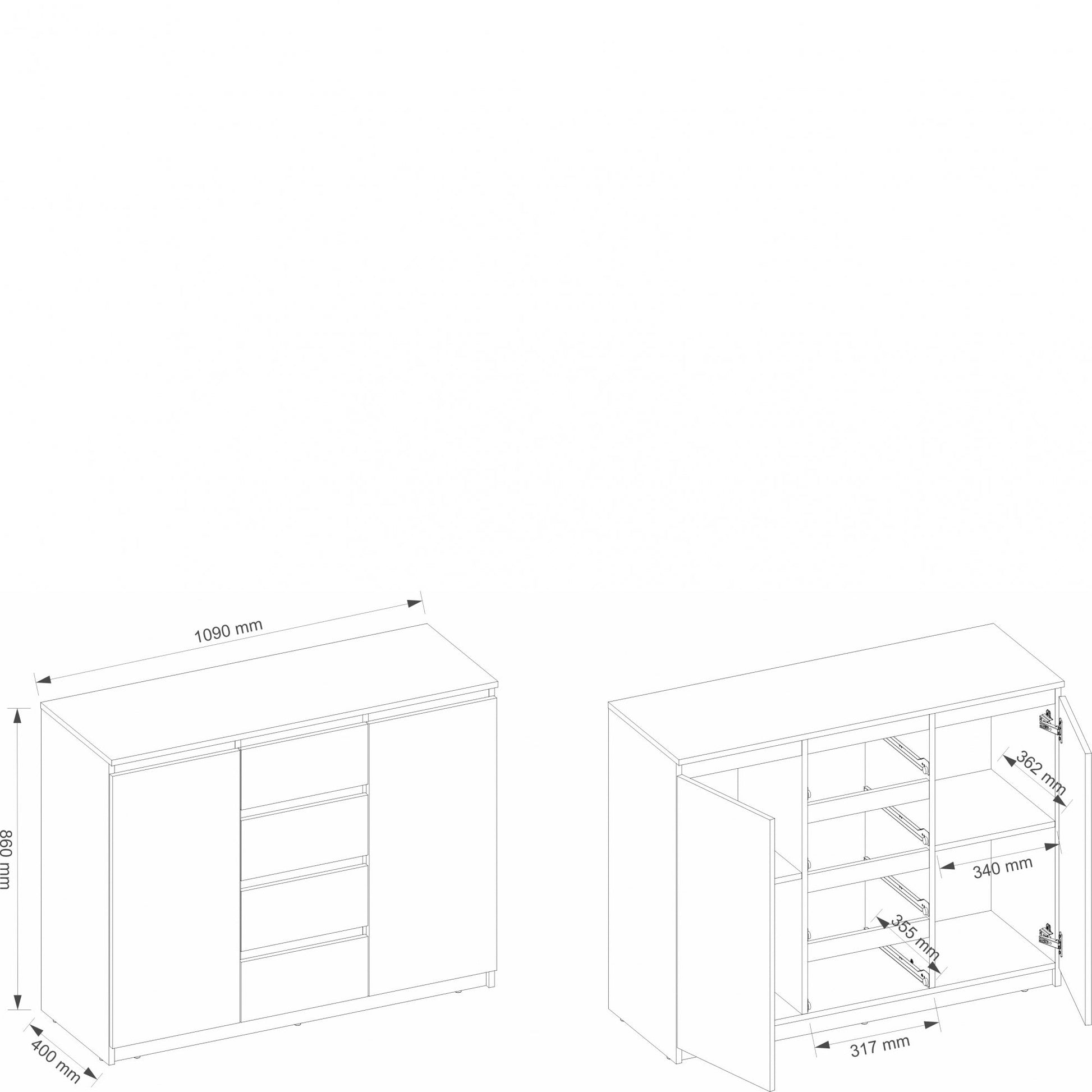 Idea ID-04 Sideboard Cabinet-Sideboard Cabinet