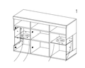 India 42 Display Sideboard Cabinet-Living Room Display Cabinet