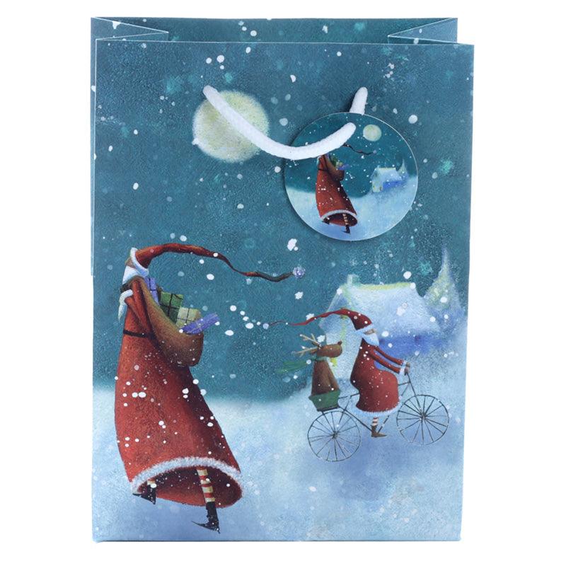 Jan Pashley Santa Christmas Medium Gift Bag - £5.0 - 