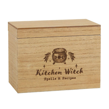 Kitchen Witch Wooden Recipe Box - £19.99 - Kitchen Witch 