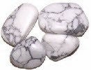 L Tumble Stones - Howlite, White-