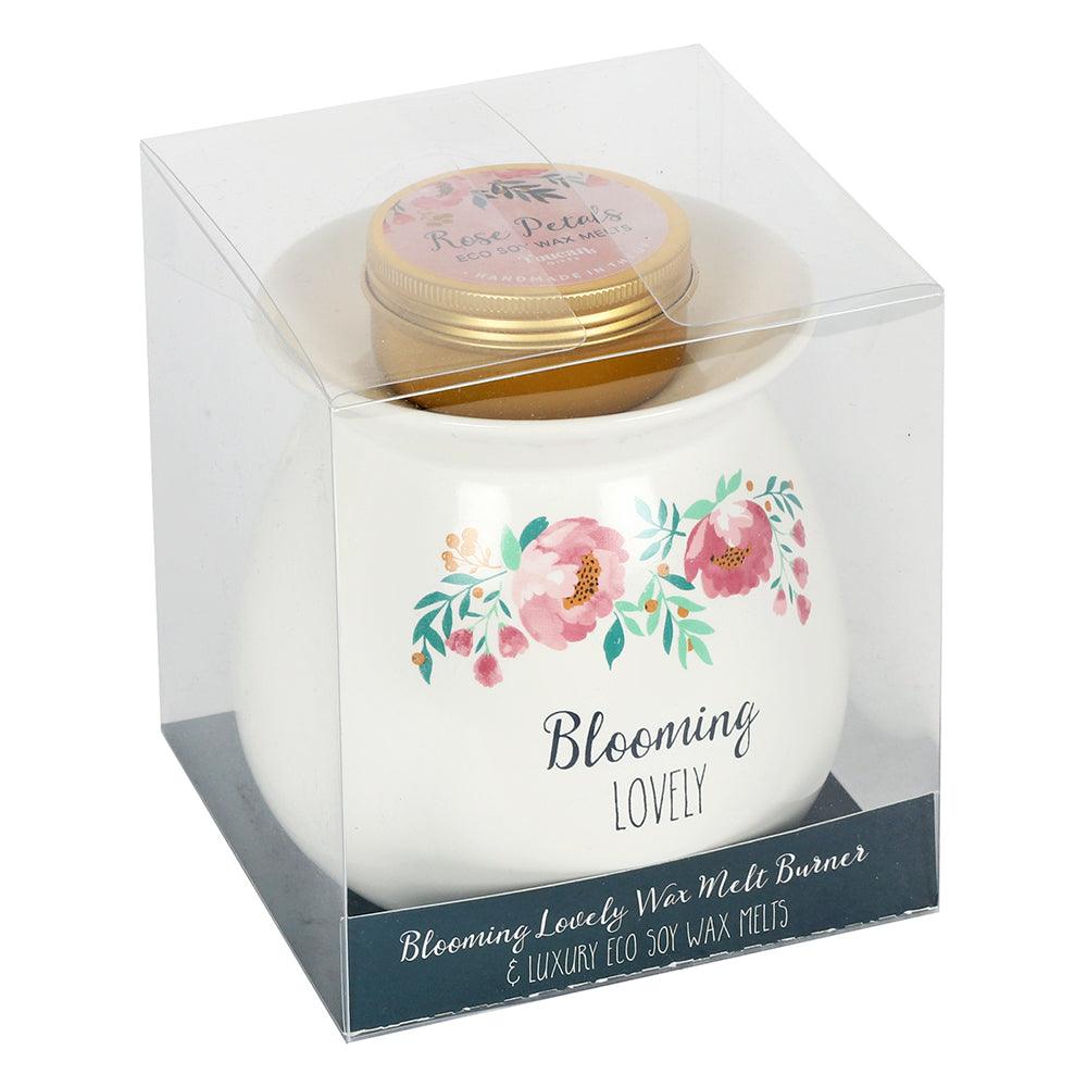 Large Blooming Lovely Wax Melt Burner Gift Set-Oil Burners