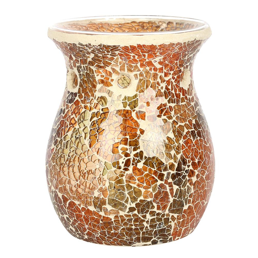 Large Brown Crackle Oil Burner-Oil Burners