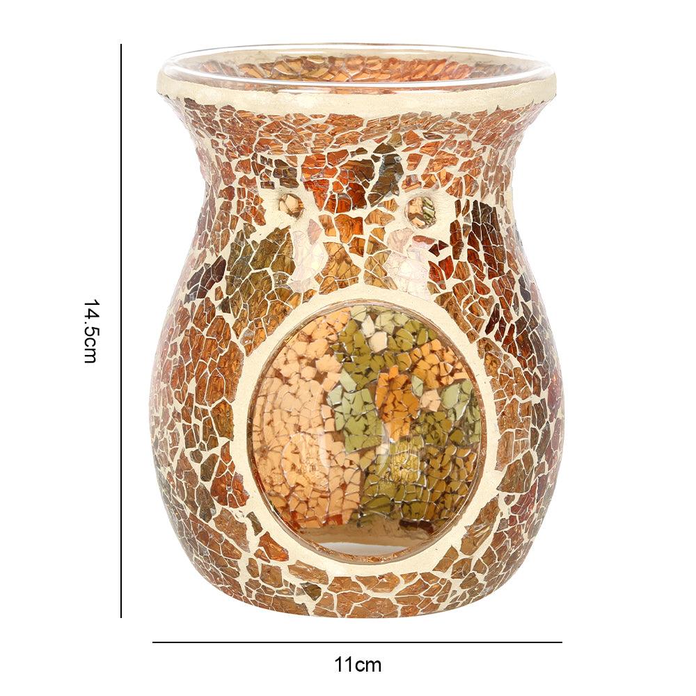 Large Brown Crackle Oil Burner-Oil Burners