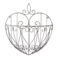 Large Cream Heart Shaped Wall Planter-Outdoor Planters