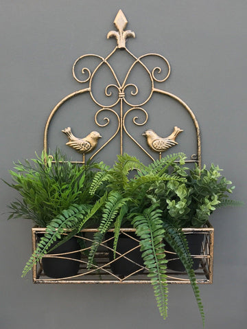 Large Gold Wall Planter - £49.99 - Outdoor Planters 