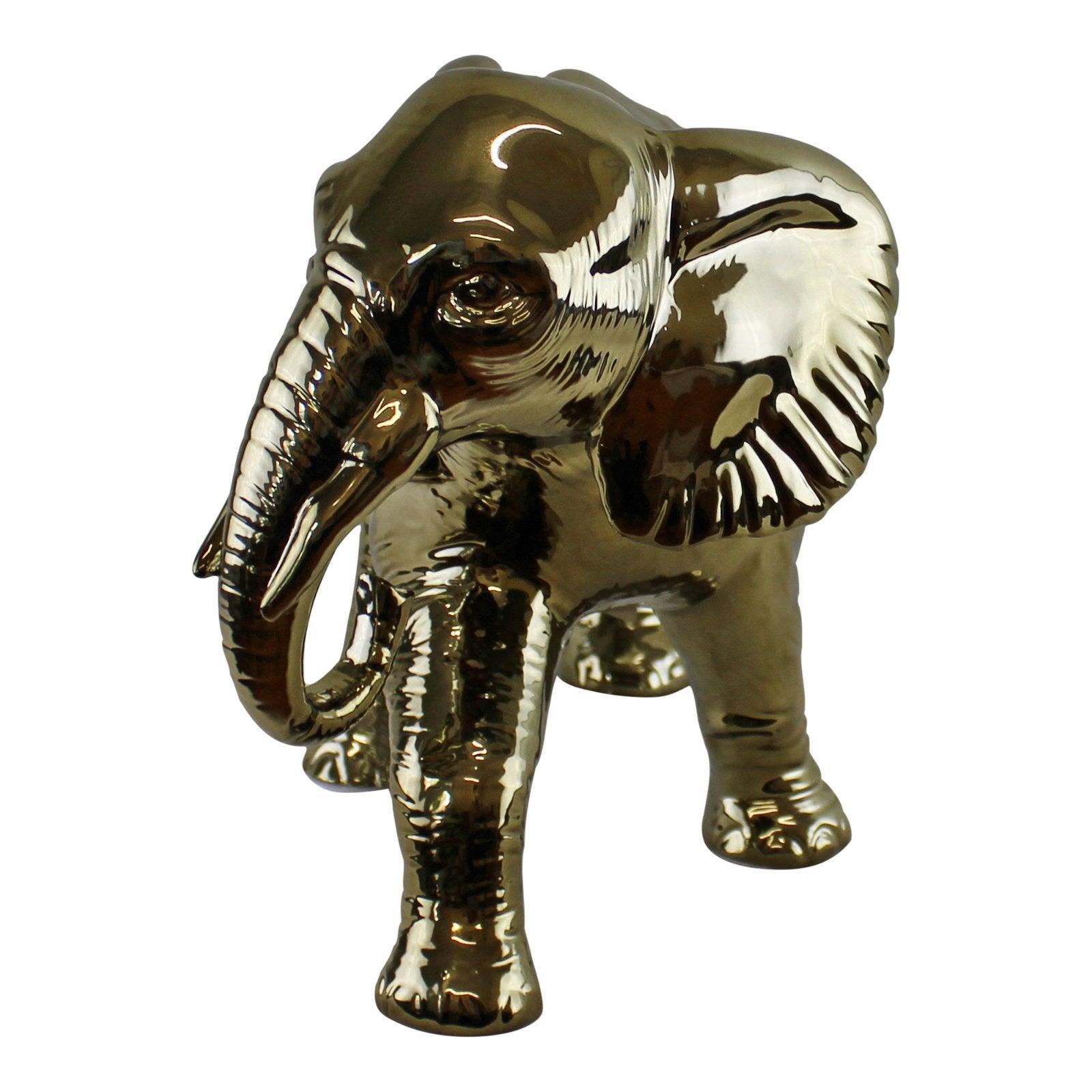 Large Golden Elephant Ornament 34cm - £61.99 - Animals 