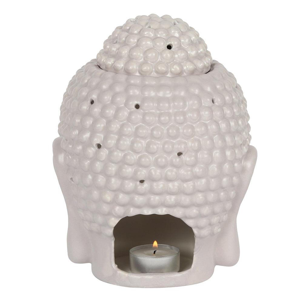 Large Grey Buddha Head Oil Burner-Oil Burners