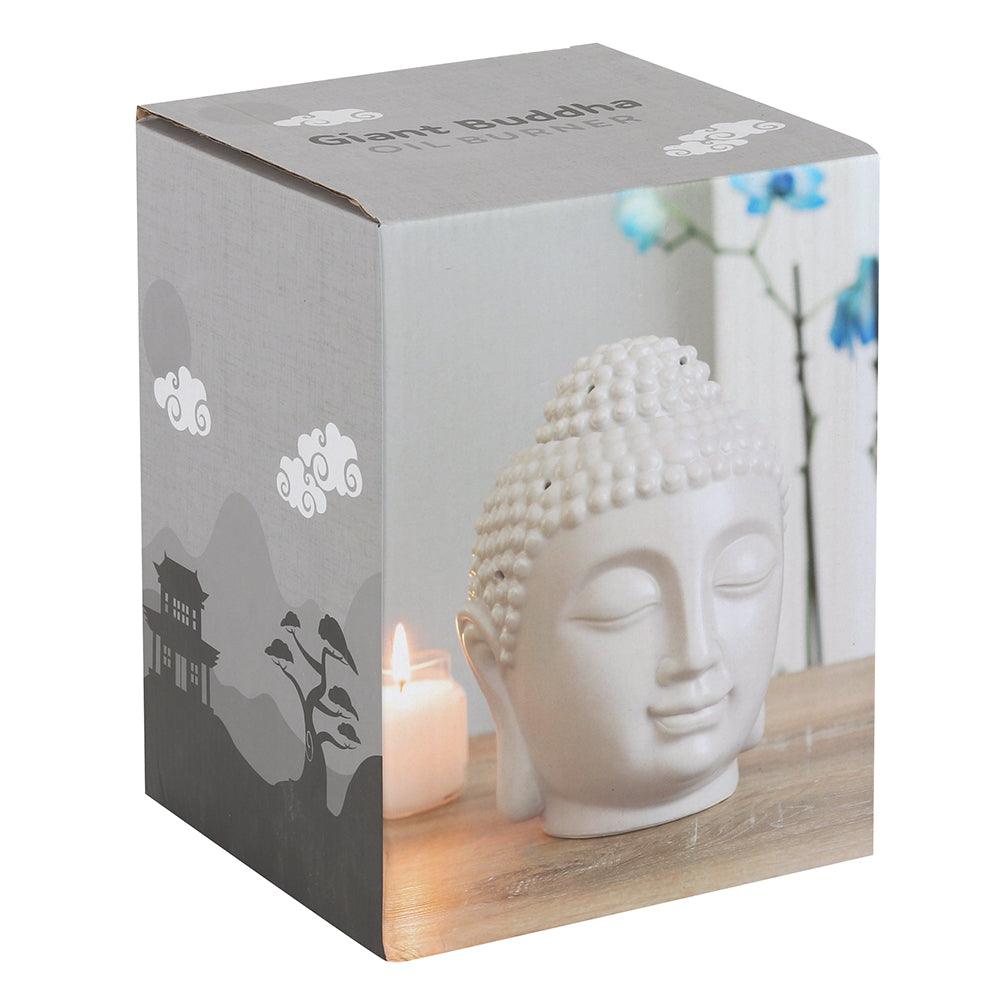 Large Grey Buddha Head Oil Burner-Oil Burners