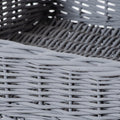 Large Grey Wicker Basket Butler Tray-Gifts & Accessories > Trays