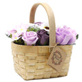 Large Lilac Bouquet in Wicker Basket-